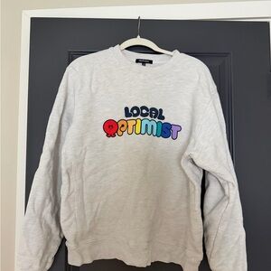 Madhappy Local Optimist Light Gray Crewneck Sweater